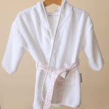 Robe em Algodão Orgânico Branco e Primavera