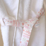 Robe em Algodão Orgânico Branco e Primavera