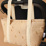 Bolsa Organizadora para Cochecito de Bebé en Algodón Orgánico Safari