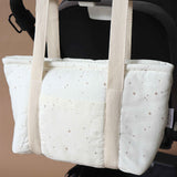 Bolsa Organizadora para Cochecito de Algodón Orgánico Soft Sky