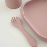 Juego de cubiertos rosa