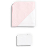 Toalla de baño de algodón orgánico liso rosa