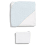 Toalla de baño de algodón orgánico Little Dots Blue