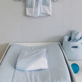 Toalla de baño de algodón orgánico Little Dots Blue